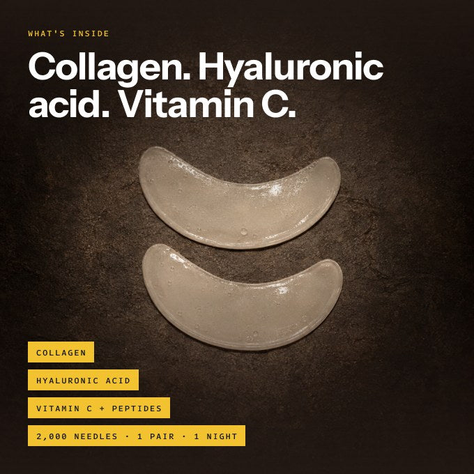 A pair of Ice under-eye patches — collagen, hyaluronic acid, vitamin C and peptides